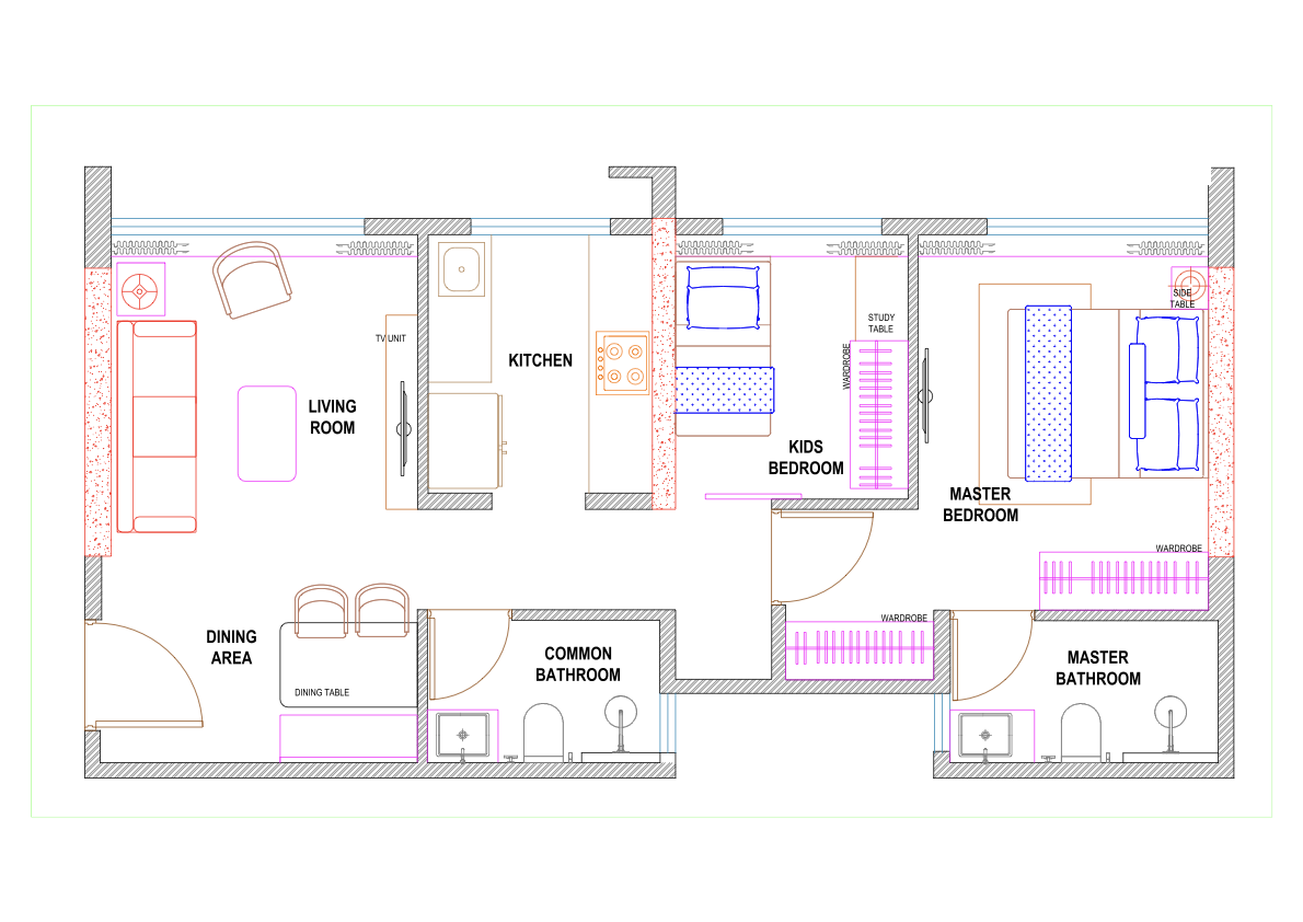 Cleon 1.5 BHK Floor Plan